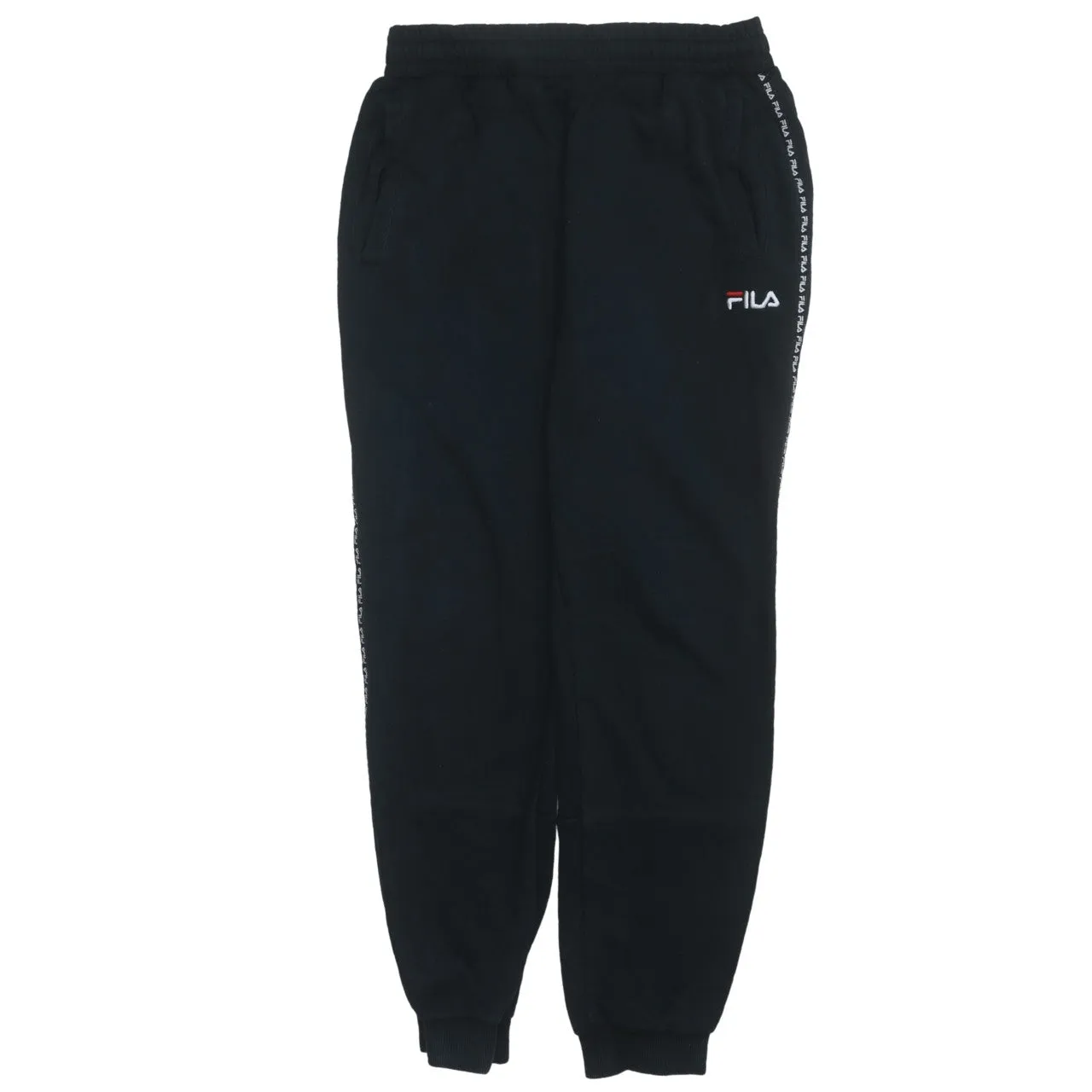 Fila 90's Rib Cuff Casual Joggers / Sweatpants Medium Black sold by Vintage Club