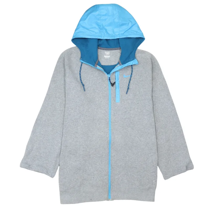 Nike 90's Swoosh Full Zip Up Hoodie XXLarge (2XL) Blue sold by Vintage Club