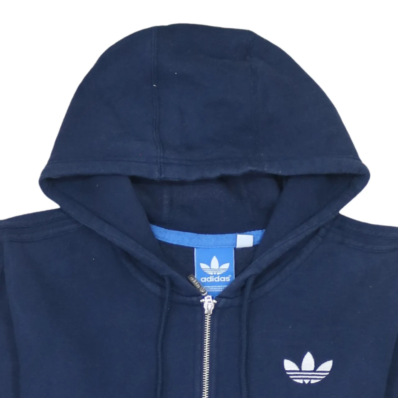 Adidas 90's Striped Sleeve Full Zip Up Hoodie Small Blue sold by Vintage Club product image thumbnail 3