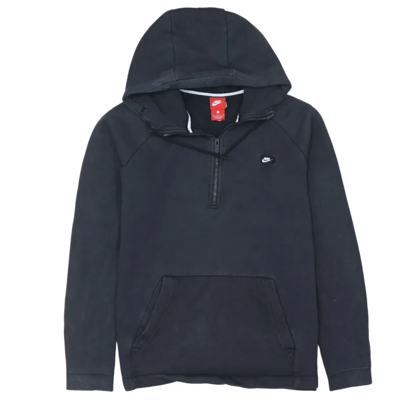 Nike 90's Swoosh Quarter Zip Hoodie Large Black sold by Vintage Club