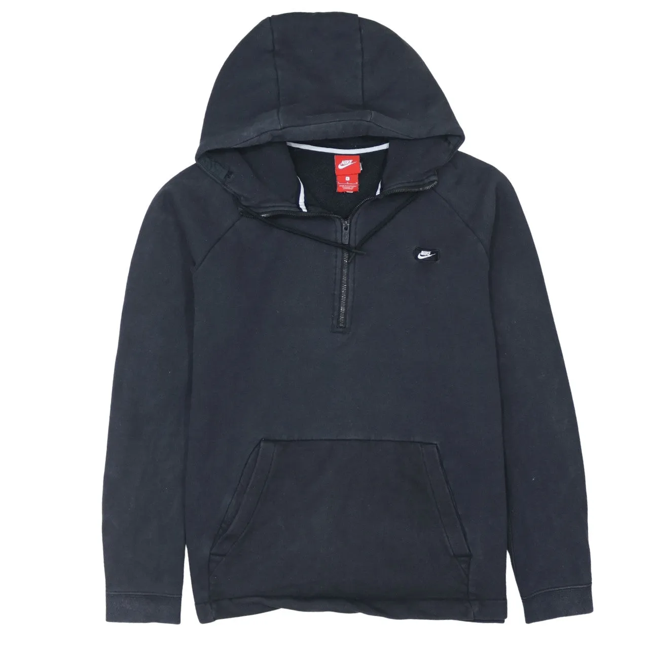 Nike 90's Swoosh Quarter Zip Hoodie Large Black sold by Vintage Club