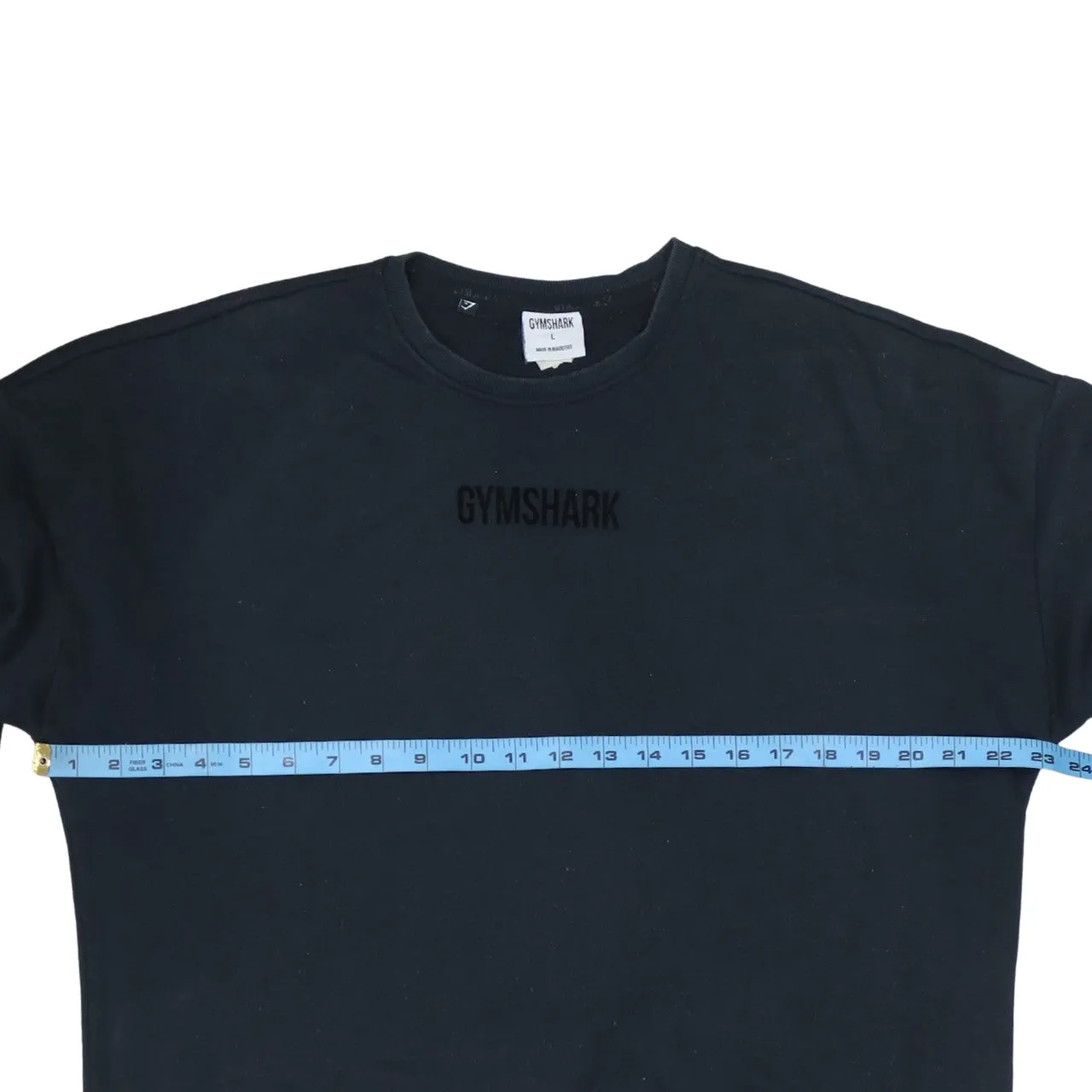 Gym Shark 90's Lightweight Crew Neck Sweatshirt Large Black sold by Vintage Club product image thumbnail 5