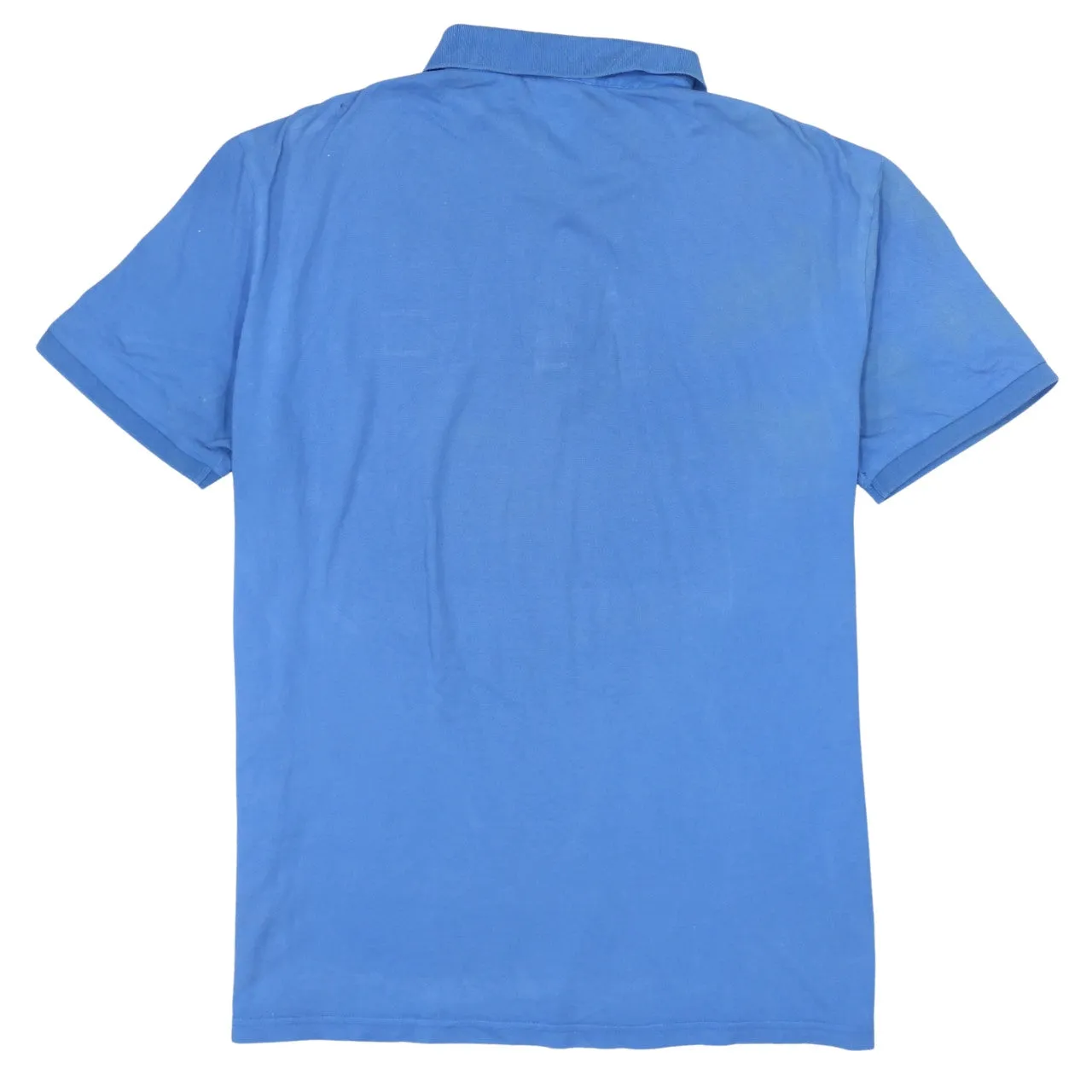HUGO BOSS 90's Short Sleeves Quarter Button Polo Shirt XLarge Blue sold by Vintage Club product image thumbnail 2