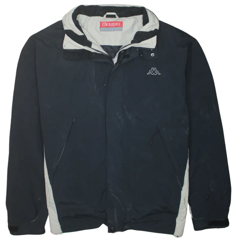 Kappa 90's Lightweight Full Zip Up Windbreaker XXXLarge  Black sold by Vintage Club