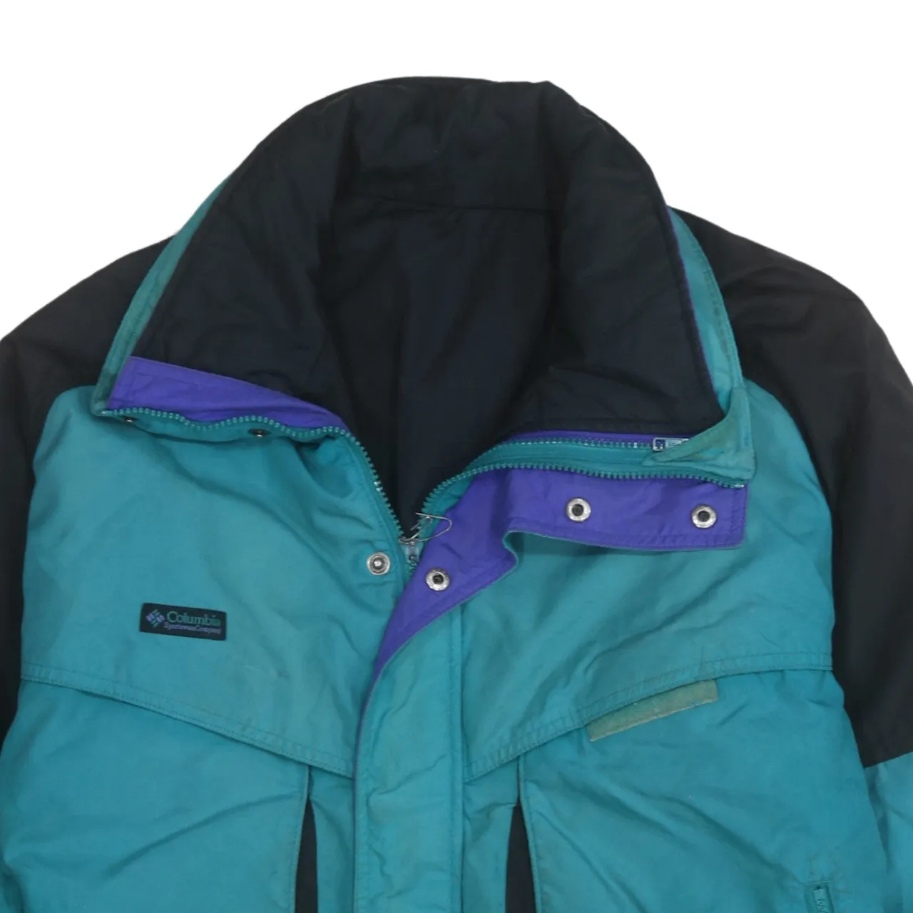 Columbia 90's Plain Full Zip Up Windbreaker Large Green sold by Vintage Club product image thumbnail 3