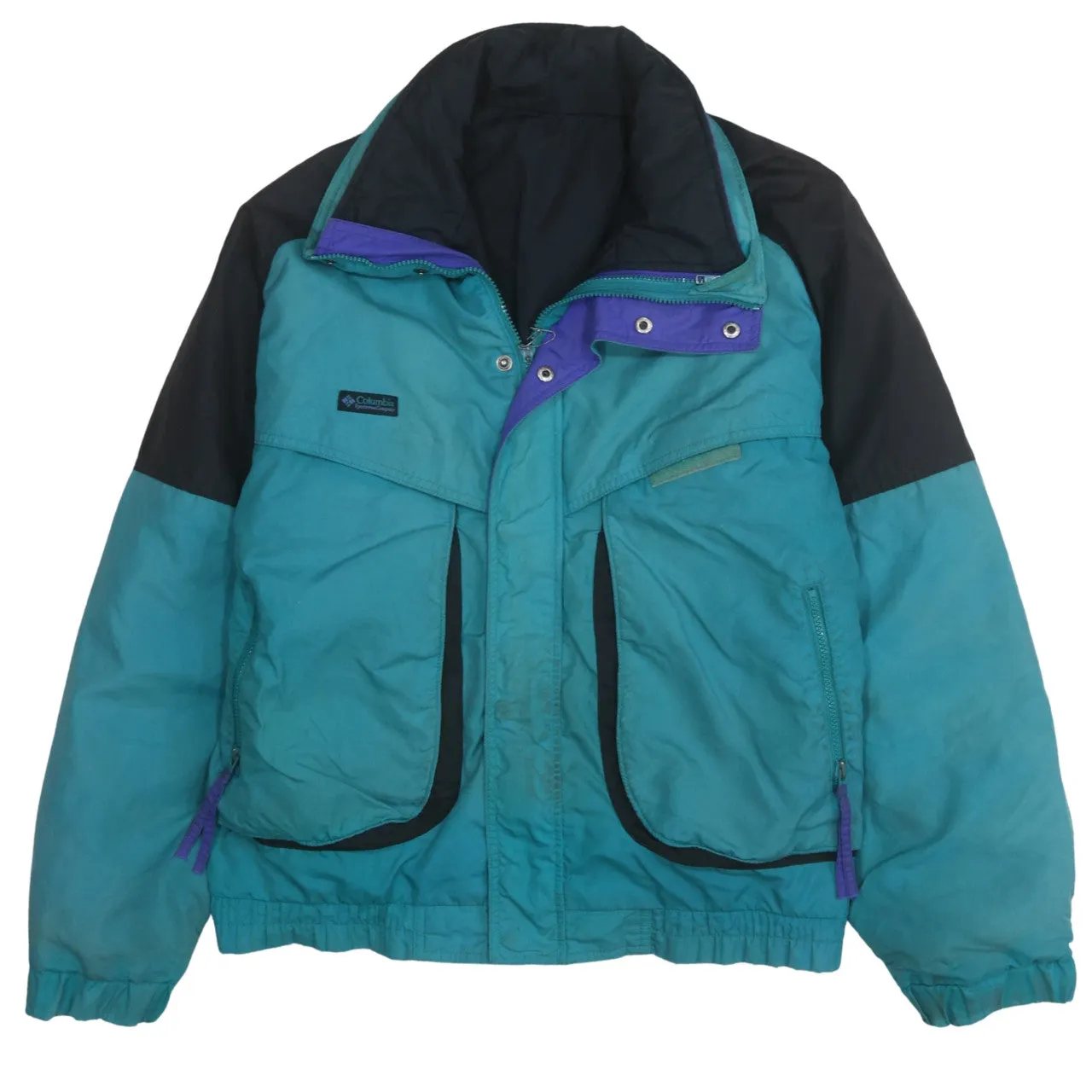 Columbia 90's Plain Full Zip Up Windbreaker Large Green sold by Vintage Club