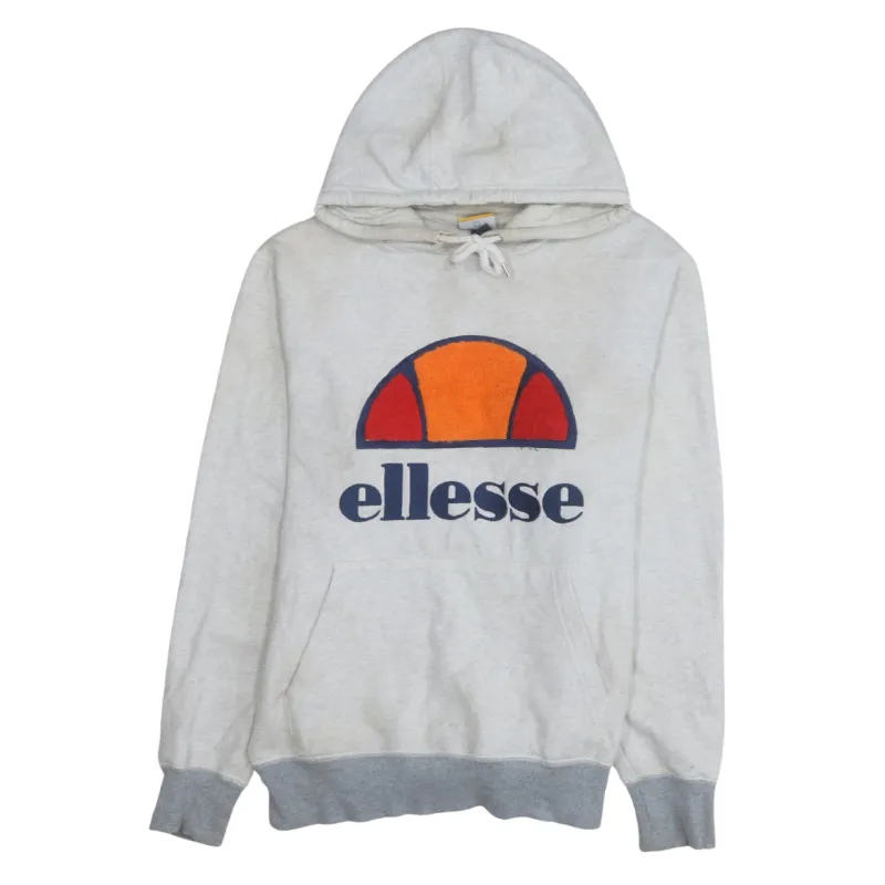 Ellesse 90's Spellout Pullover Hoodie Large Grey sold by Vintage Club