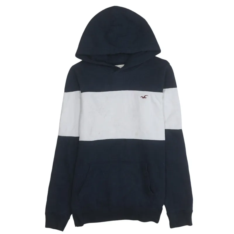 Hollister 90's Drawstring Pockets Pullover Hoodie Small Navy Blue sold by Vintage Club