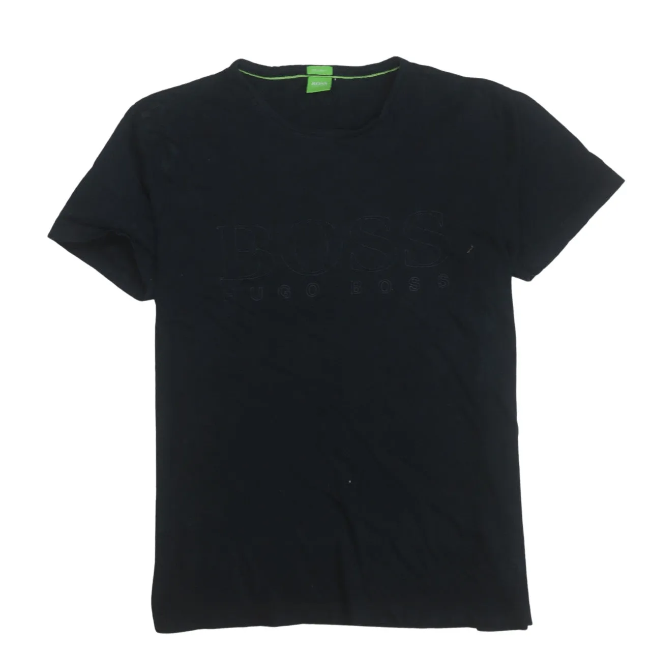 HUGO BOSS 90's Spellout Crew Neck T Shirt Medium Black sold by Vintage Club