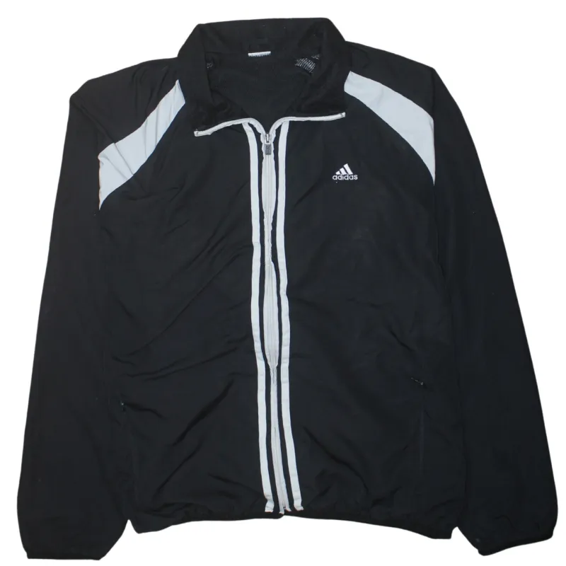 Adidas 90's Lightweight Full Zip Up Windbreaker Large Black made by Adidas