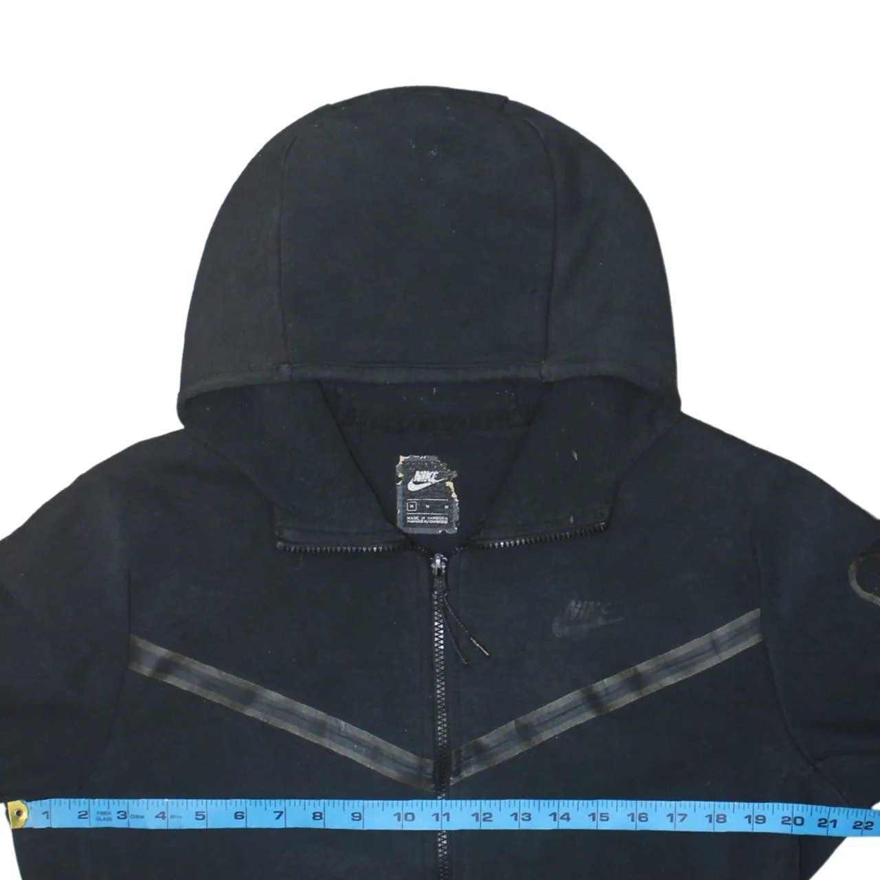 Nike 90's Swoosh Full Zip Up Hoodie Medium Black sold by Vintage Club product image thumbnail 5