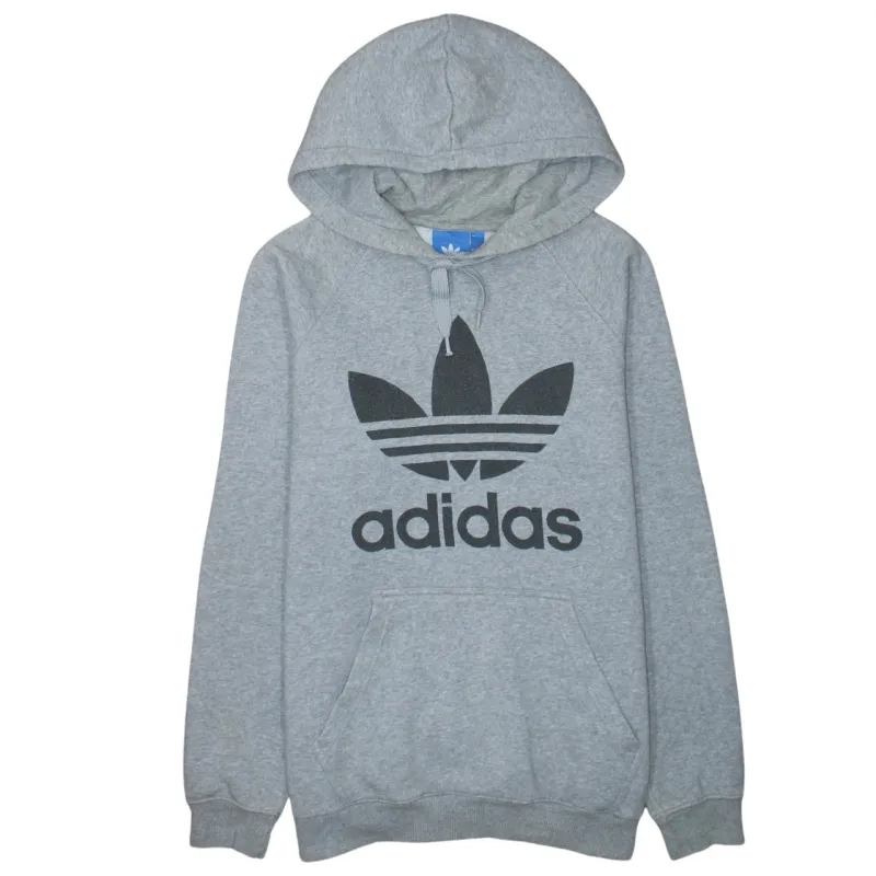 Adidas 90's Spellout Pullover Hoodie Medium Grey sold by Vintage Club