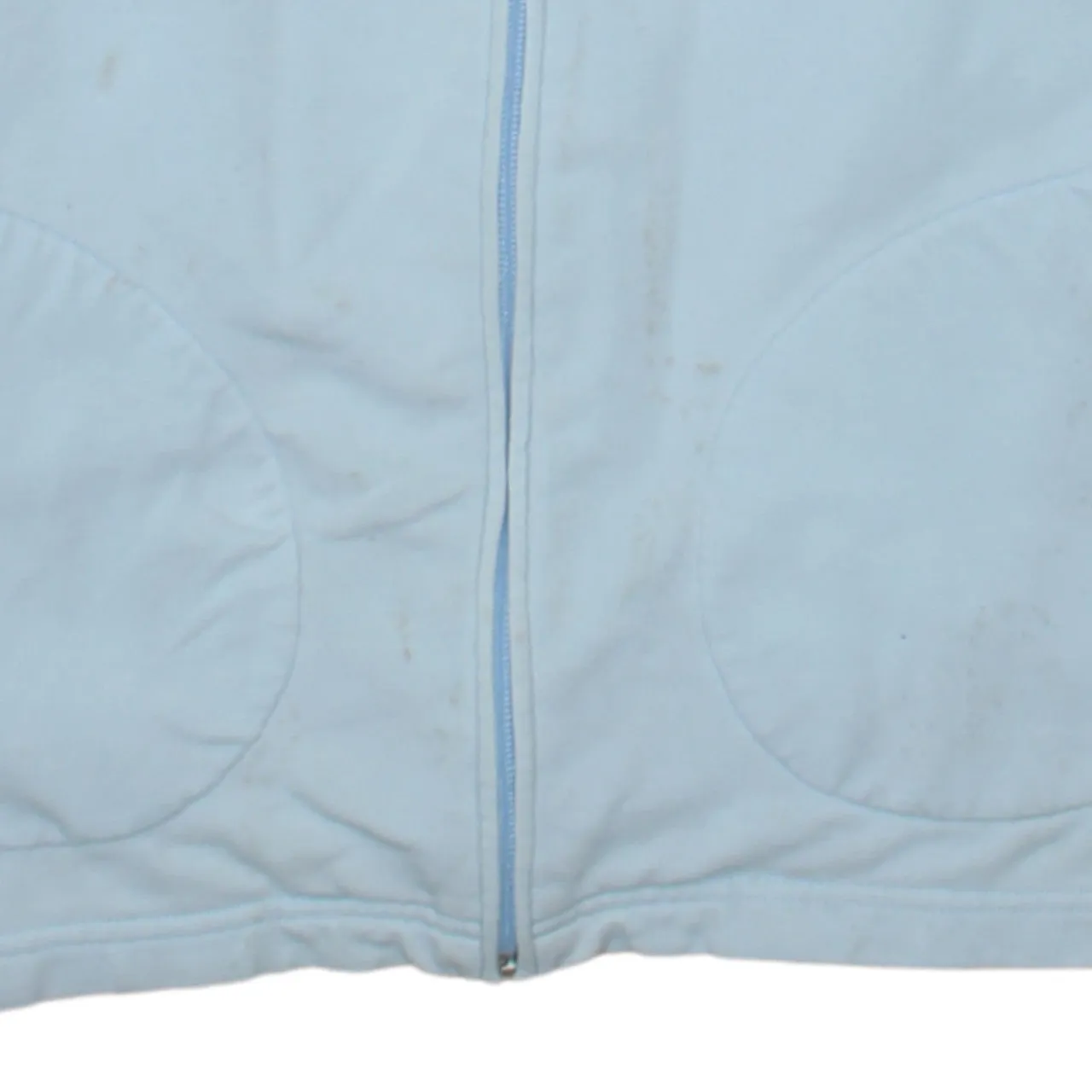 Adidas 90's Striped Sleeve Full Zip Up Hoodie Medium Blue sold by Vintage Club product image thumbnail 4