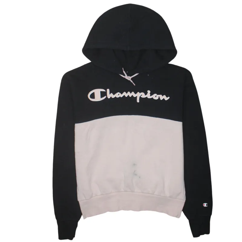 Champion 90's Spellout Pullover Hoodie Medium Black sold by Vintage Club