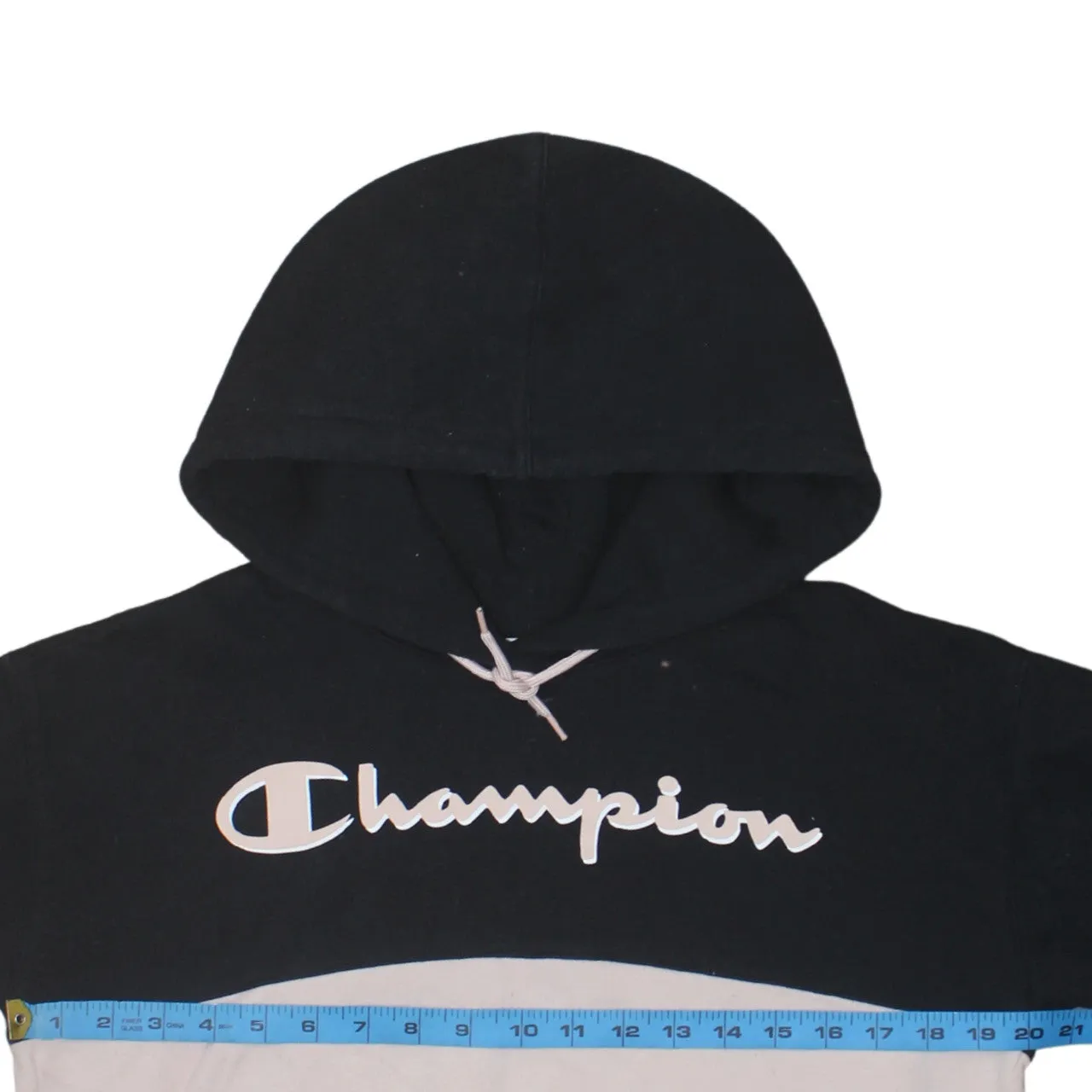 Champion 90's Spellout Pullover Hoodie Medium Black sold by Vintage Club product image thumbnail 5