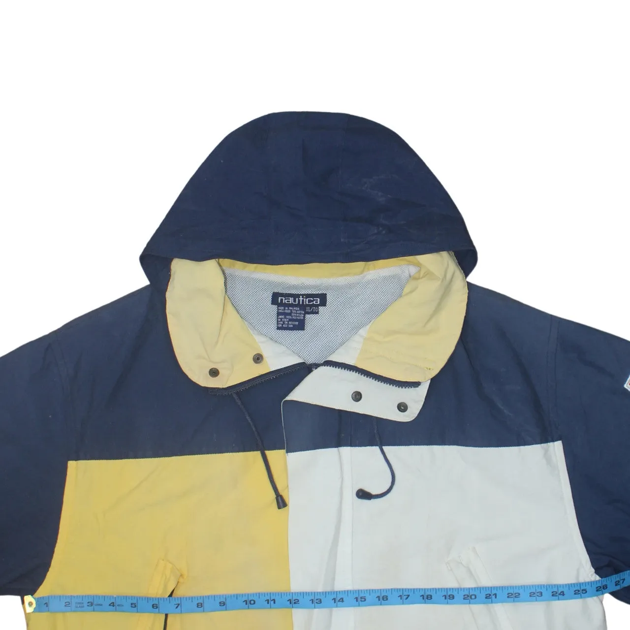 Nautica 90's Hooded Full Zip Up Windbreaker XLarge Navy Blue sold by Vintage Club product image thumbnail 5