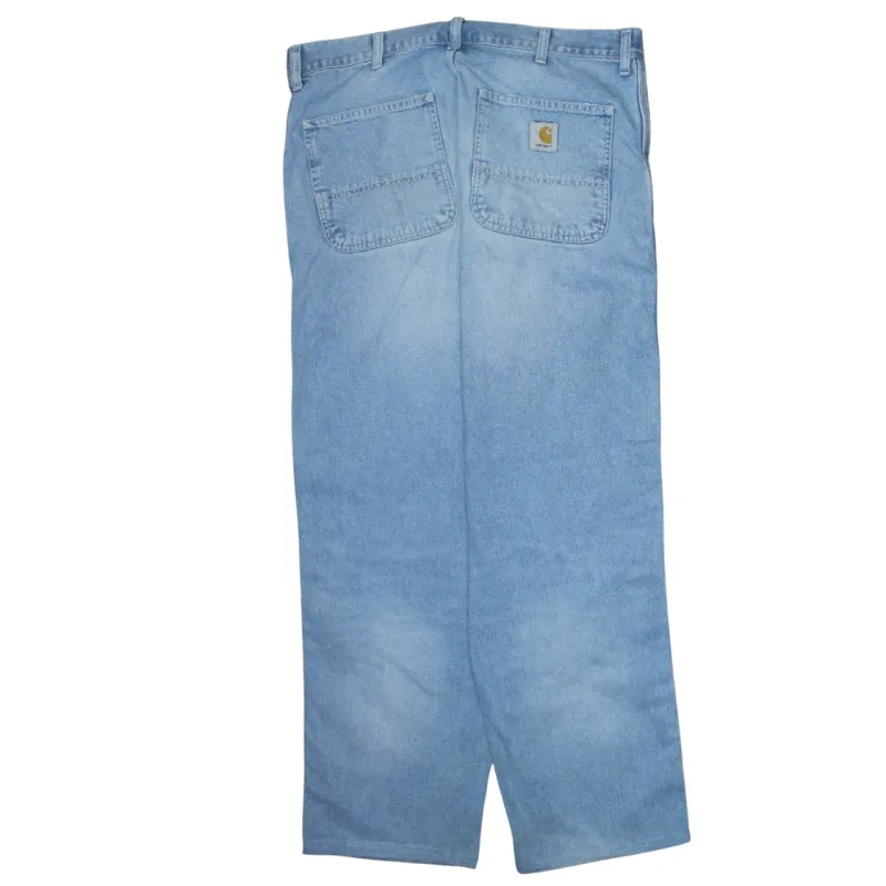 Carhartt 90's Lightwash Straight Leg Baggy Jeans / Pants 34 Blue made by Carhartt