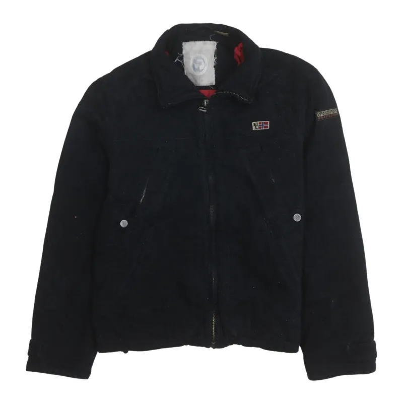 Napapijri 90's Lightweight Full Zip Up Windbreaker Small Black made by Napapijri