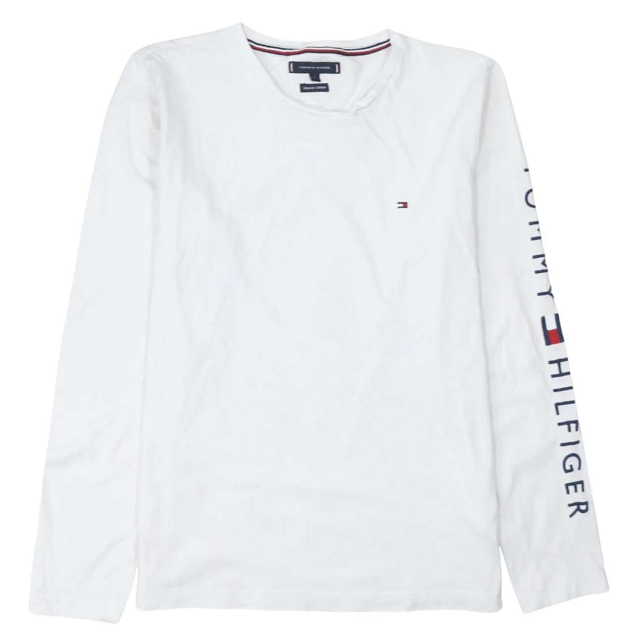 Tommy Hilfiger 90's Lightweight Crew Neck Sweatshirt Large White sold by Vintage Club