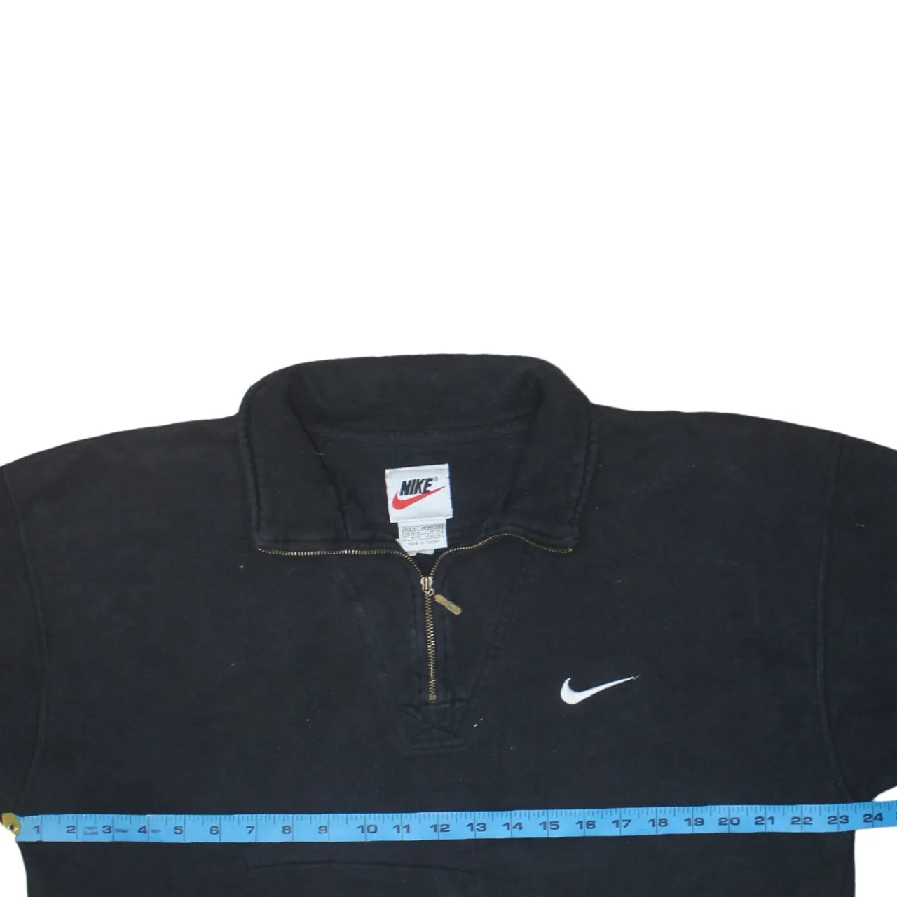 Nike 90's Swoosh Quarter Zip Sweatshirt Medium Black sold by Vintage Club product image thumbnail 5