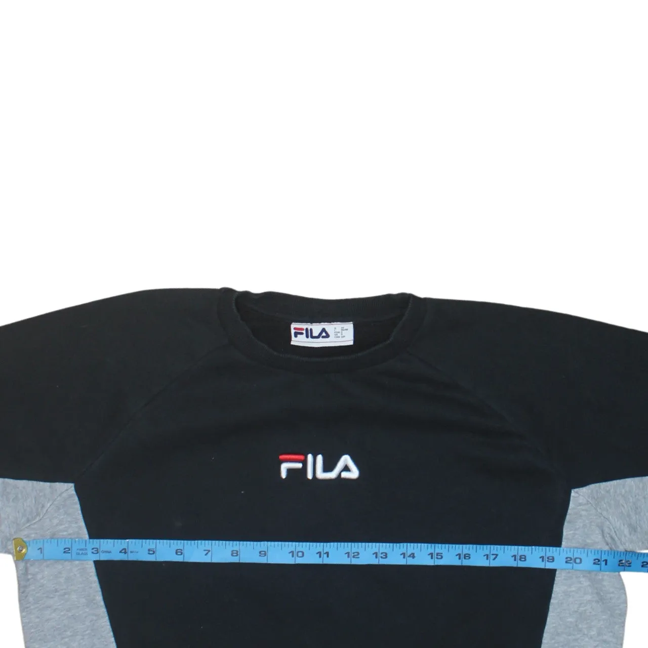 Fila 90's Lightweight Crew Neck Sweatshirt Small Black sold by Vintage Club product image thumbnail 5