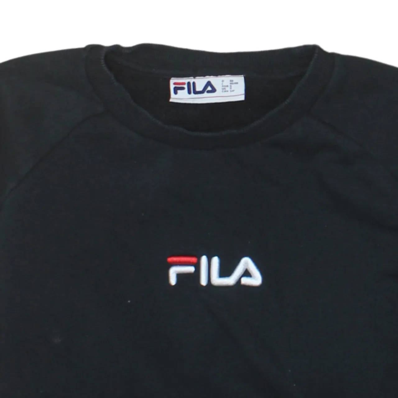 Fila 90's Lightweight Crew Neck Sweatshirt Small Black sold by Vintage Club product image thumbnail 3