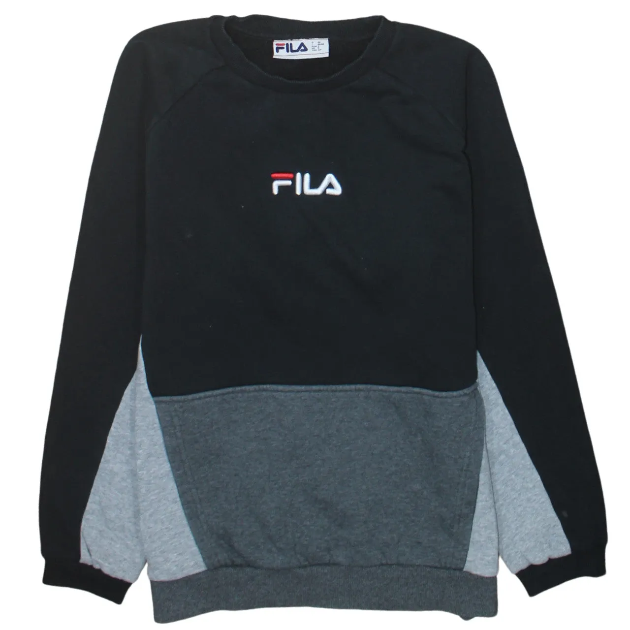 Fila 90's Lightweight Crew Neck Sweatshirt Small Black sold by Vintage Club