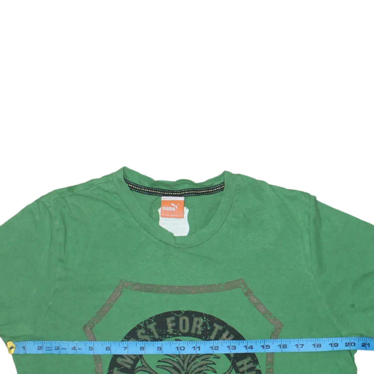 Puma 90's Short Sleeves Crew Neck T Shirt Medium Green sold by Vintage Club product image thumbnail 5