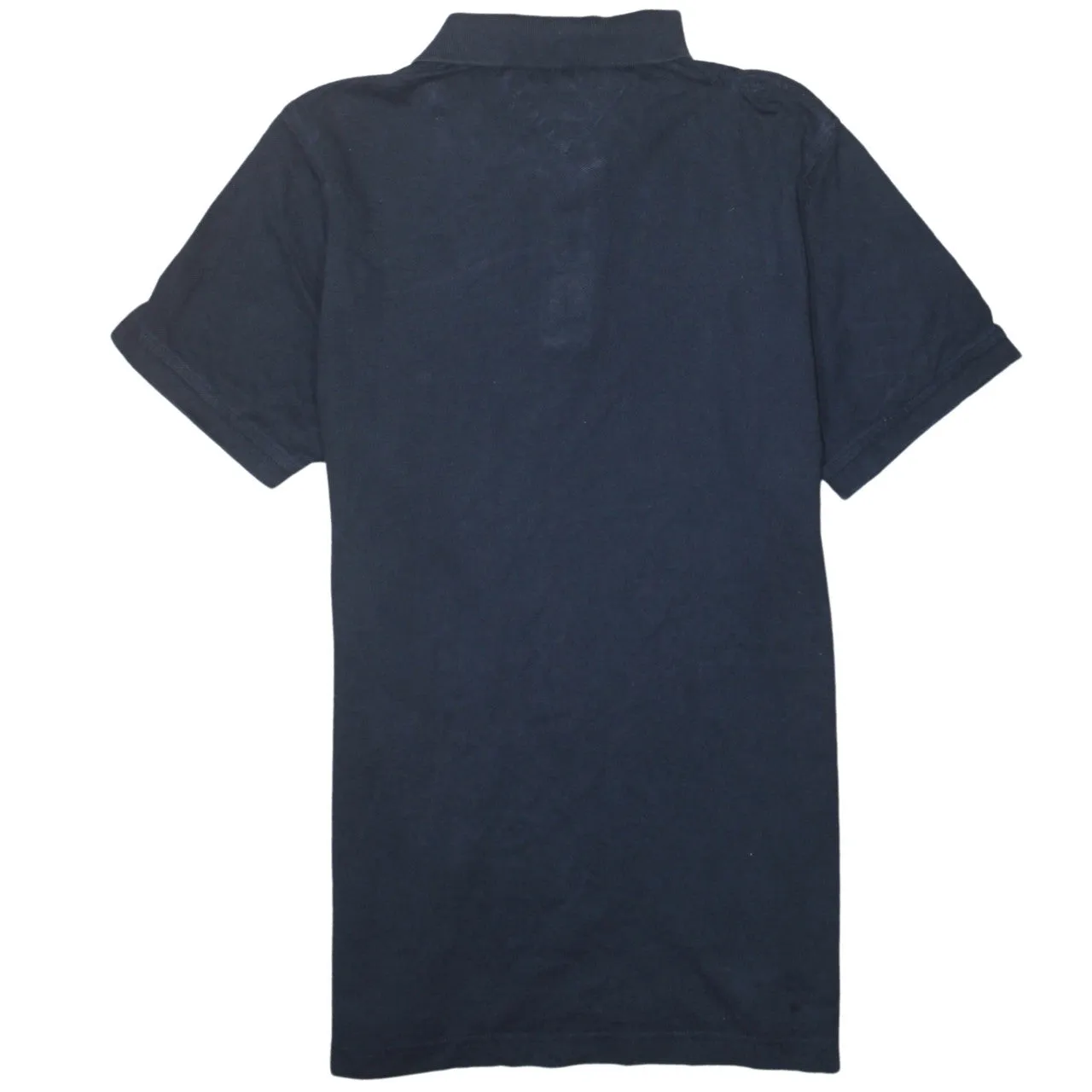 Tommy Hilfiger 90's Short Sleeves Quarter Button Polo Shirt Large Navy Blue sold by Vintage Club product image thumbnail 2