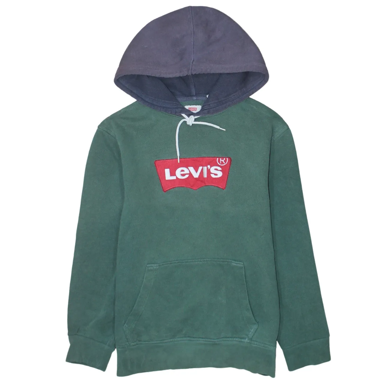 Levi's 90's Spellout Pullover Hoodie Small Green sold by Vintage Club