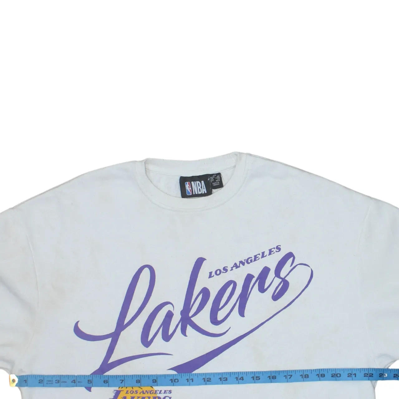 NBA 90's Los Angeles Lakers Crew Neck Sweatshirt XSmall White sold by Vintage Club product image thumbnail 5