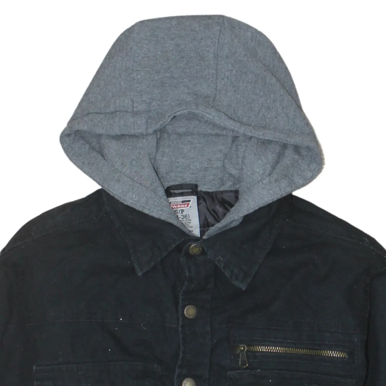 Dickies 90's Hooded Button Up Hoodie Small Black sold by Vintage Club product image thumbnail 3
