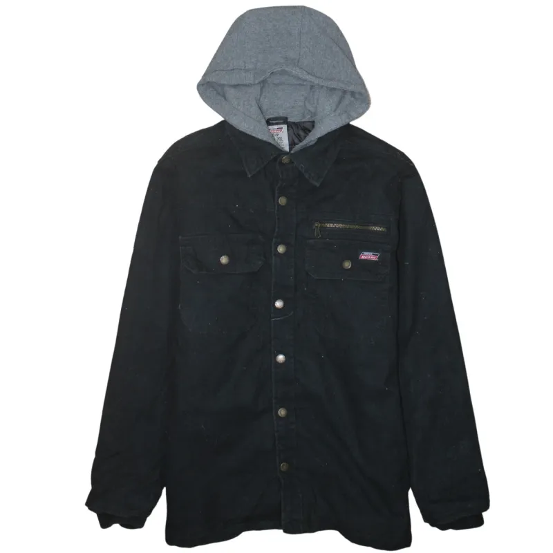 Dickies 90's Hooded Button Up Hoodie Small Black sold by Vintage Club