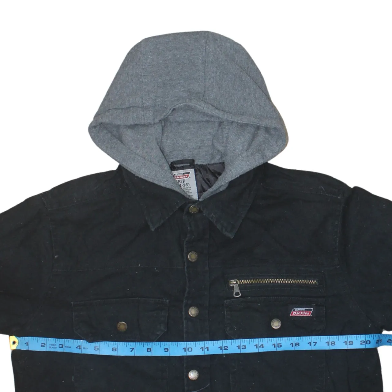 Dickies 90's Hooded Button Up Hoodie Small Black sold by Vintage Club product image thumbnail 5
