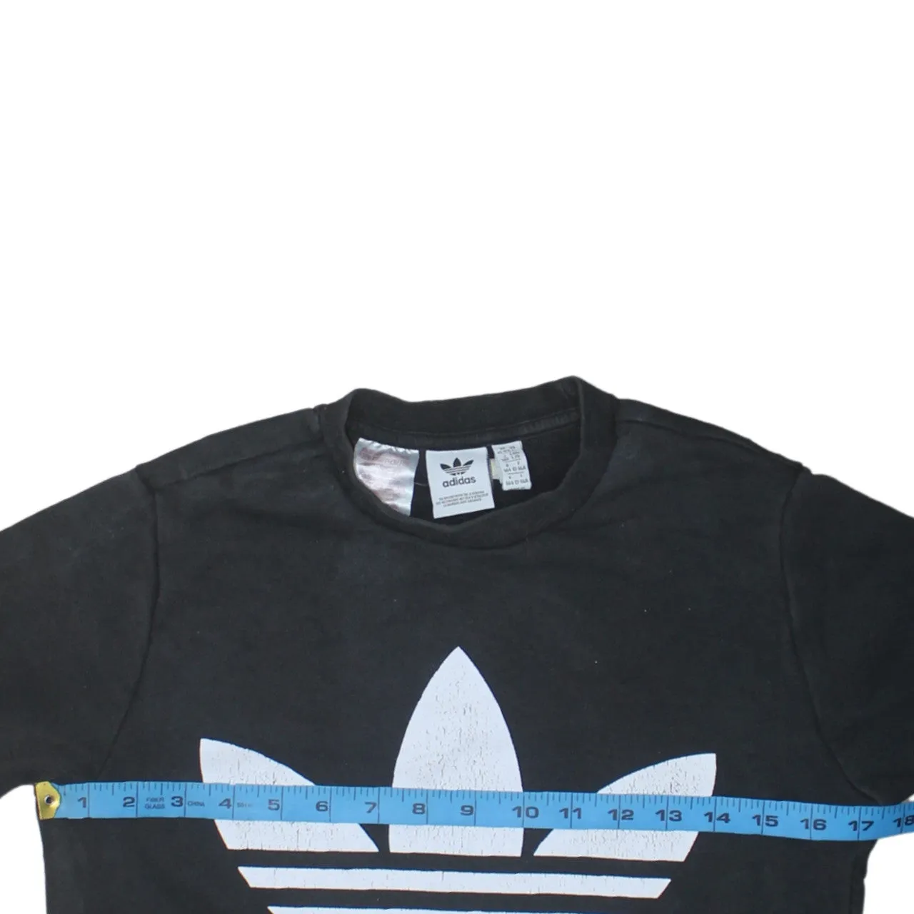 Adidas 90's Spellout Crew Neck Sweatshirt Large Black sold by Vintage Club product image thumbnail 5