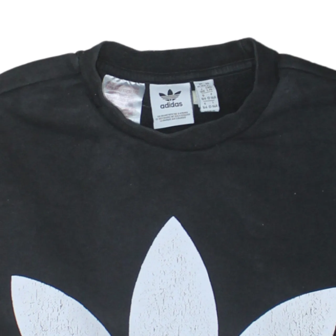 Adidas 90's Spellout Crew Neck Sweatshirt Large Black sold by Vintage Club product image thumbnail 3