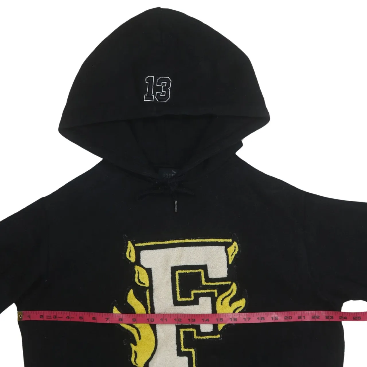 Puma 90's Drawstring Pockets Pullover Hoodie Medium Black sold by Vintage Club product image thumbnail 5