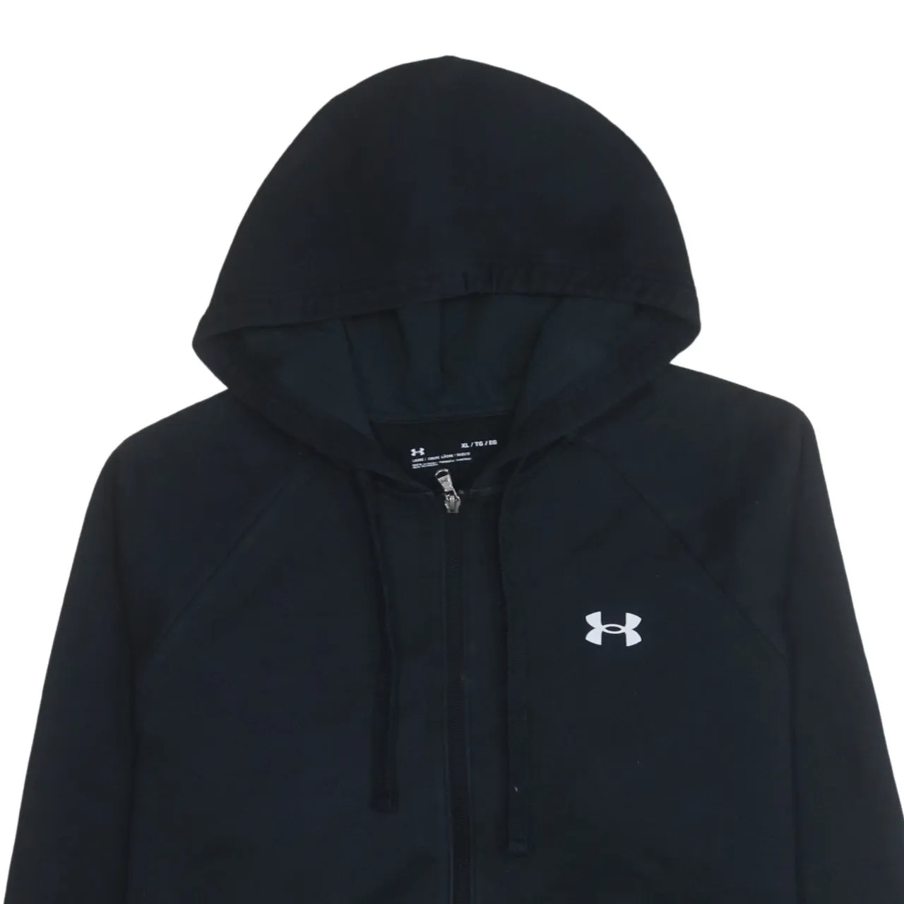 Under Armour 90's Drawstring Pockets Full Zip Up Hoodie XLarge Black sold by Vintage Club product image thumbnail 3