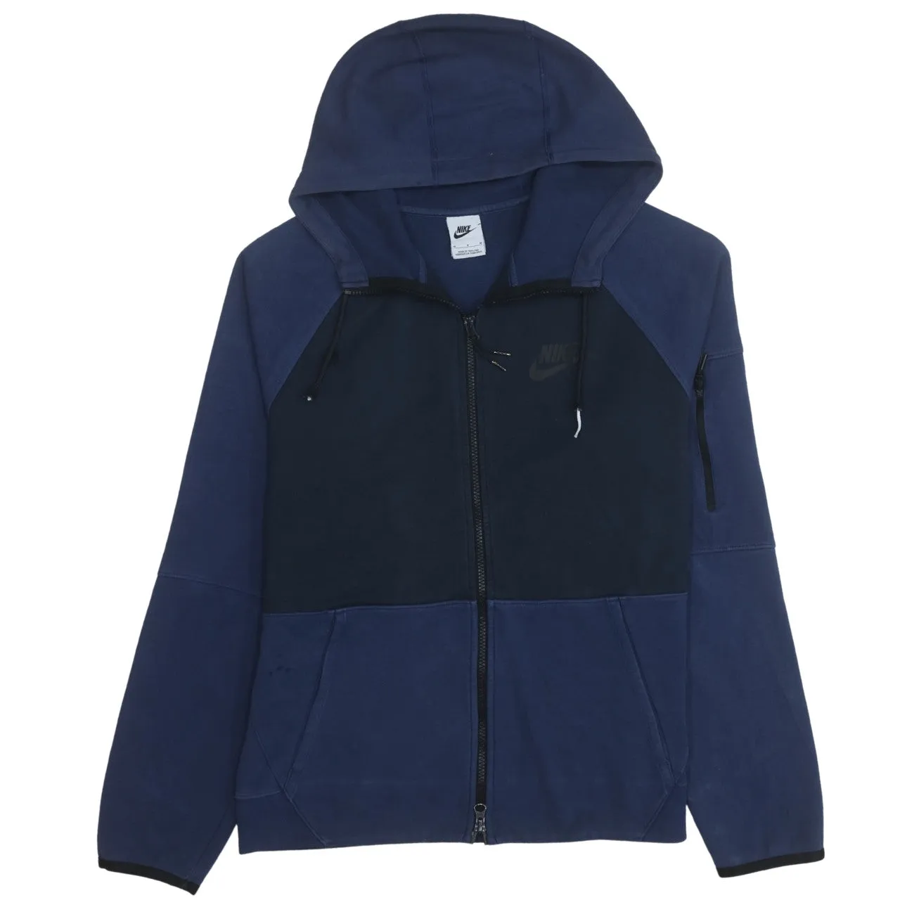 Nike 90's Swoosh Full Zip Up Hoodie Medium Navy Blue sold by Vintage Club