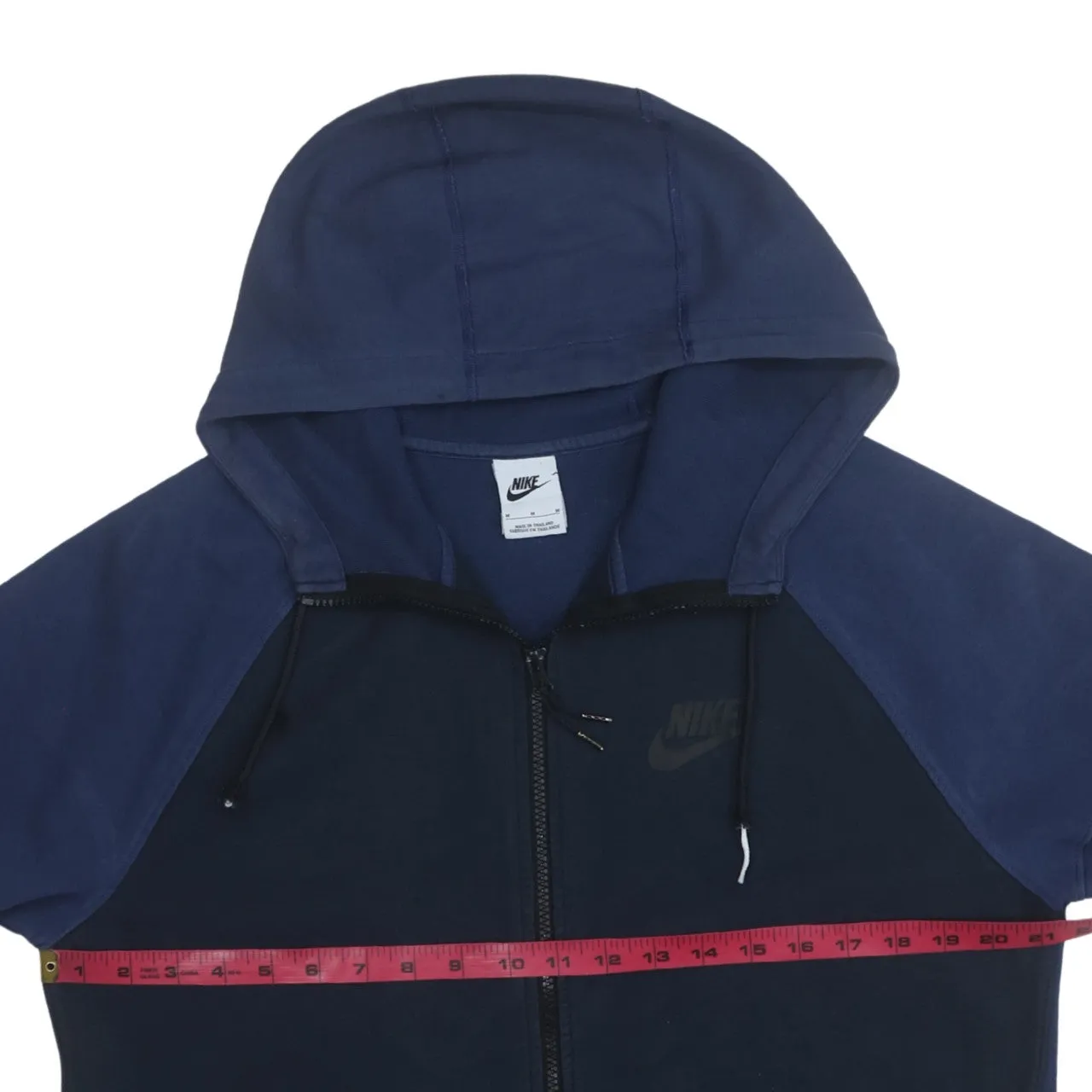 Nike 90's Swoosh Full Zip Up Hoodie Medium Navy Blue sold by Vintage Club product image thumbnail 5