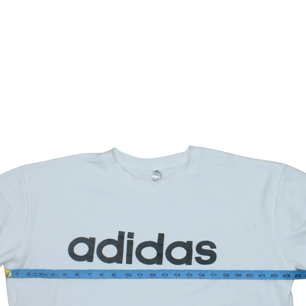 Adidas 90's Spellout Crew Neck Sweatshirt Large White sold by Vintage Club product image thumbnail 5