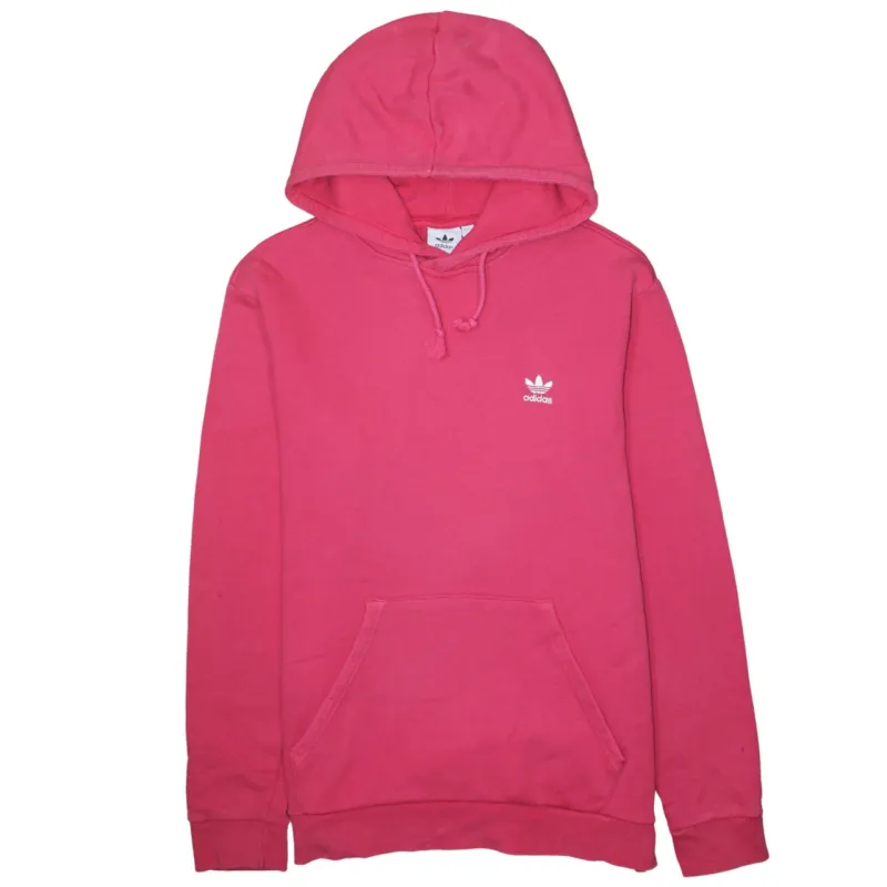 Adidas 90's Drawstring Pockets Pullover Hoodie Large Pink sold by Vintage Club