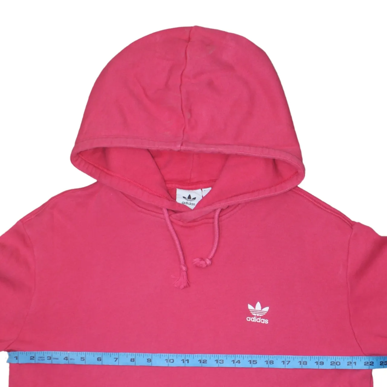 Adidas 90's Drawstring Pockets Pullover Hoodie Large Pink sold by Vintage Club product image thumbnail 5