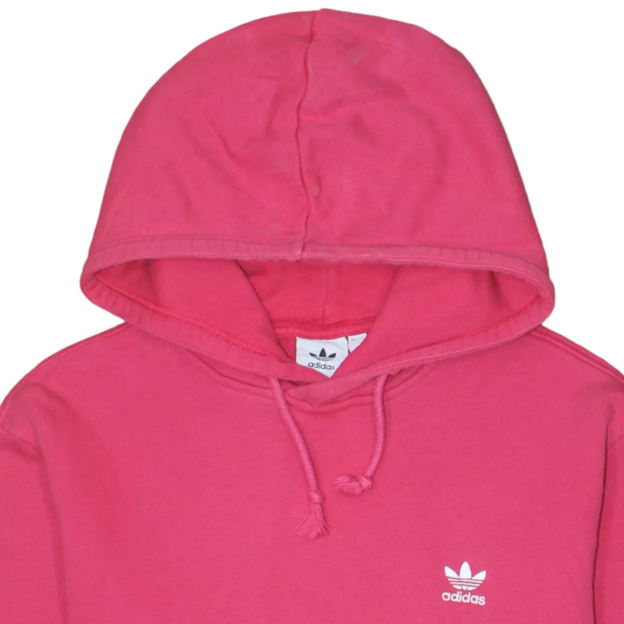 Adidas 90's Drawstring Pockets Pullover Hoodie Large Pink sold by Vintage Club product image thumbnail 3