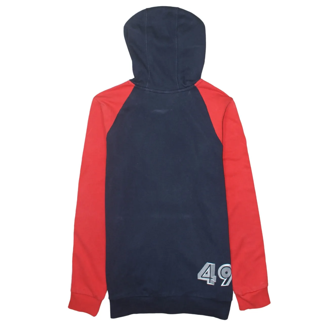 Adidas 90's Striped Sleeve Pullover Hoodie XLarge Navy Blue sold by Vintage Club product image thumbnail 2