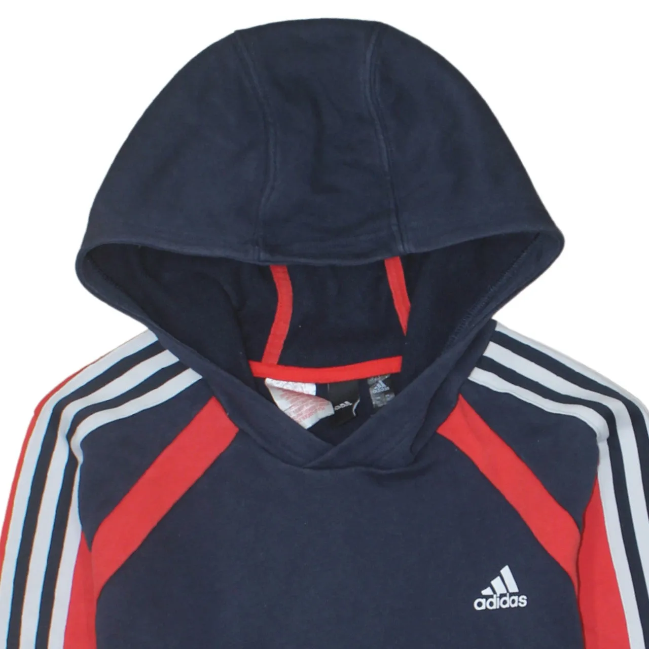 Adidas 90's Striped Sleeve Pullover Hoodie XLarge Navy Blue sold by Vintage Club product image thumbnail 3