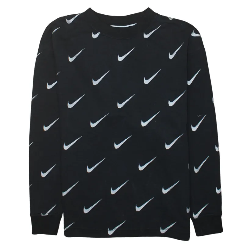 Nike 90's Plain Crew Neck Sweatshirt XSmall Black sold by Vintage Club