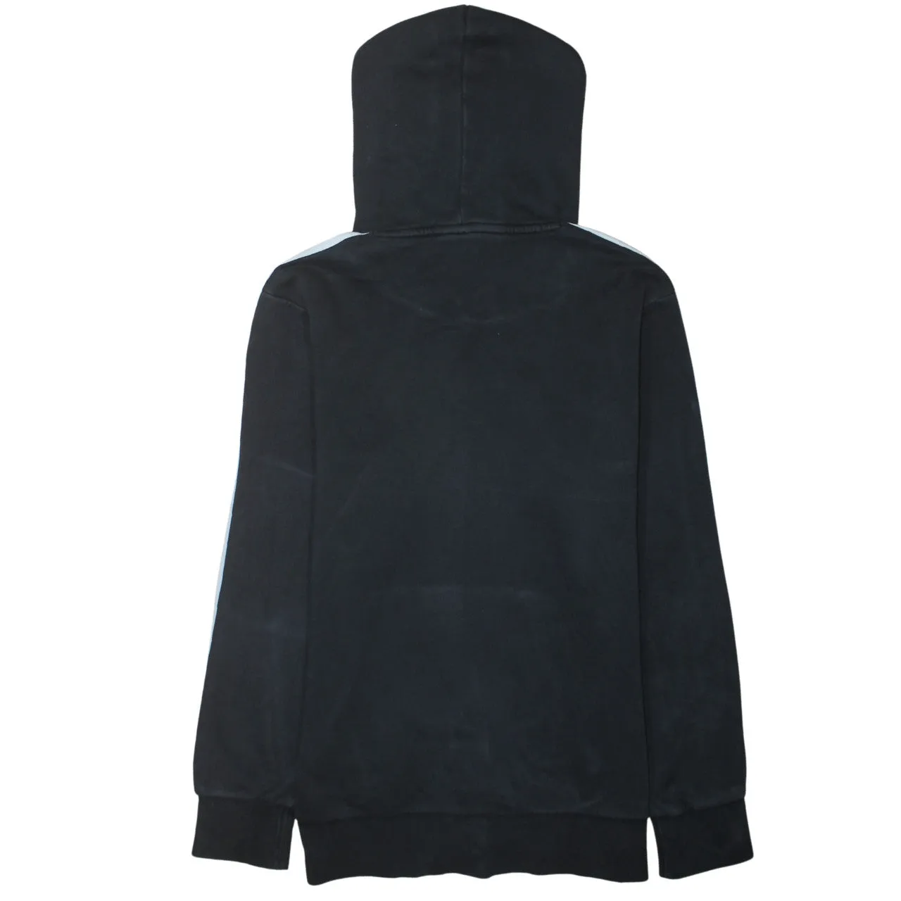 Adidas 90's Striped Sleeve Pullover Hoodie Medium Black sold by Vintage Club product image thumbnail 2
