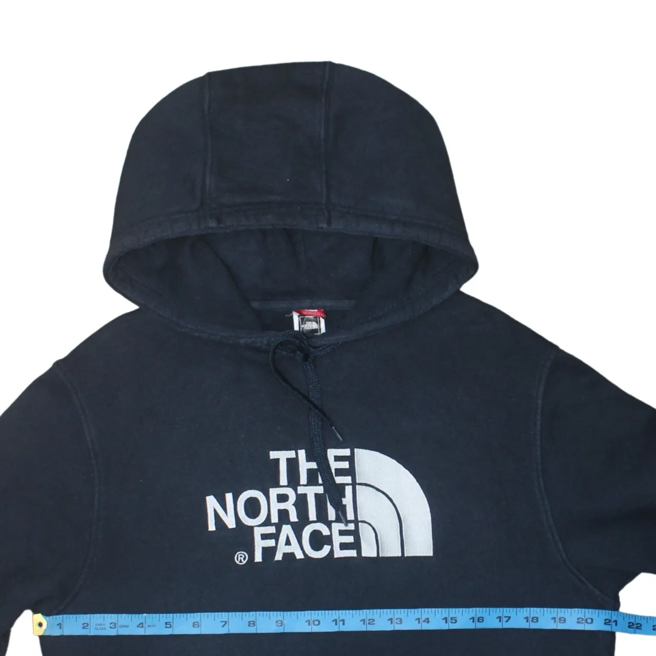 The North Face 90's Spellout Pullover Hoodie Medium Navy Blue sold by Vintage Club product image thumbnail 5