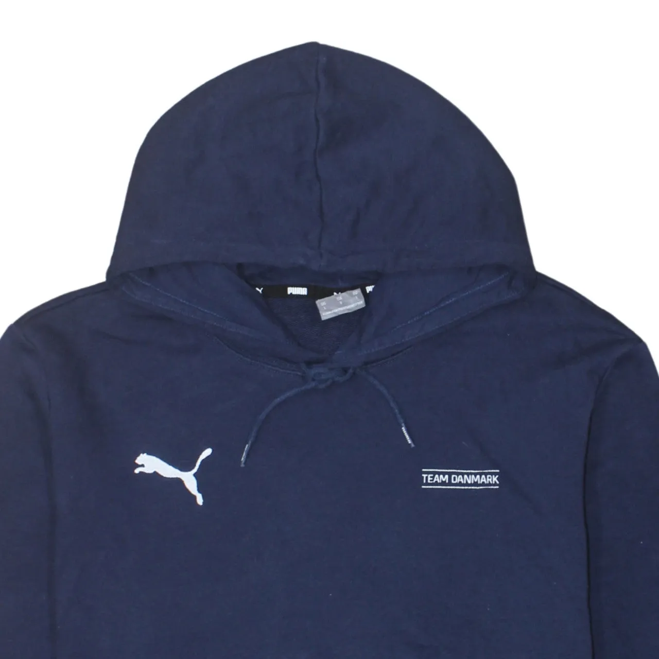 Puma 90's Drawstring Pockets Pullover Hoodie Large Navy Blue sold by Vintage Club product image thumbnail 3